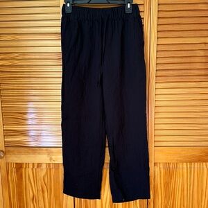 black linen h&m pants